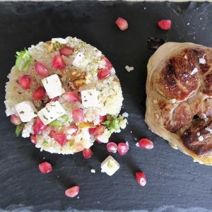 Lamb Tournedó recipe with quinoa salad